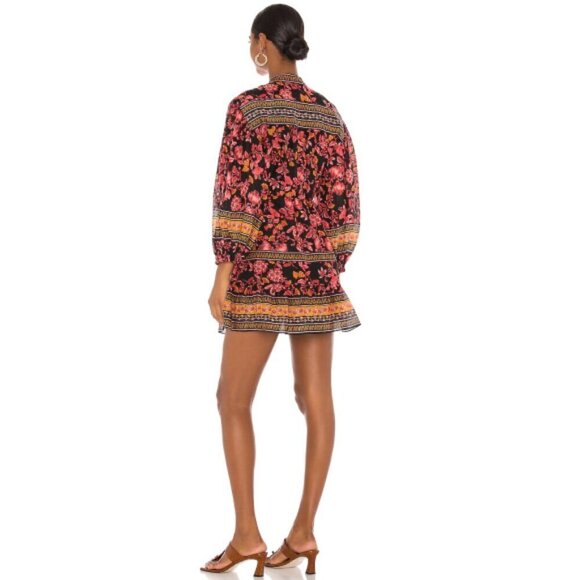 Alice + Olivia Floral Mini Dress - Black and Pink - Picture 3 of 4